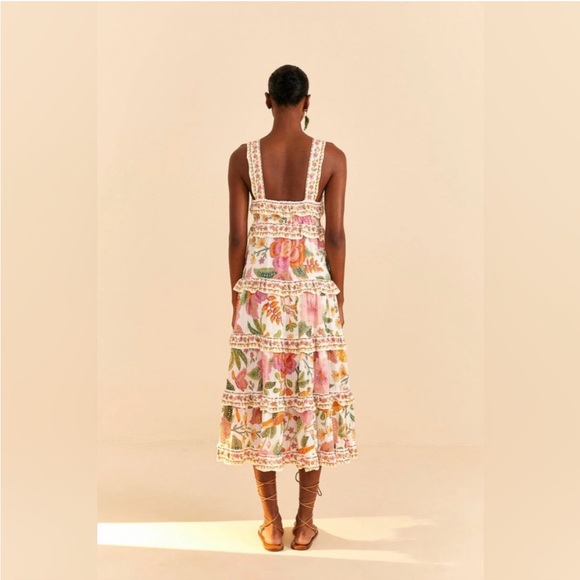 🥭FARM RIO Macaw Bloom Ruffle Tiered Sundress - Picture 2 of 9
